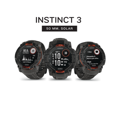 Garmin Instinct 3 - 50mm SOLAR GPS Smartwatch (010-02935-00)