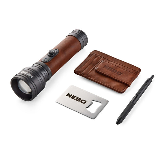 NEBO Classic Collection - Flashlight, Pen, Wallet & Bottle Opener