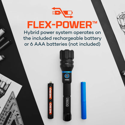 NEBO Blueline Series 2600 Lumen Flashlight