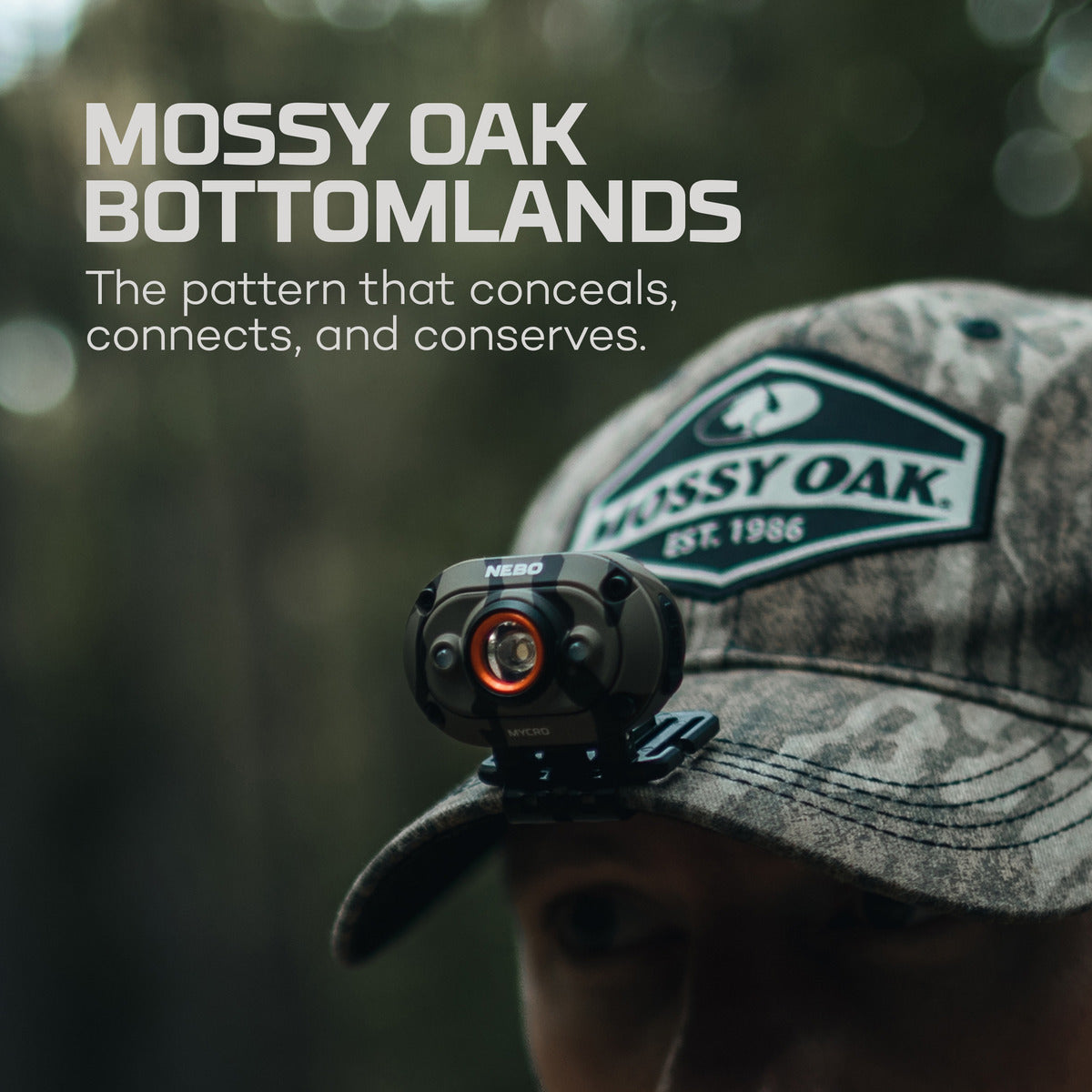 Nebo Mycro 400 Camo Mossy Oak Bottomland Headlamp - KBM Outdoors