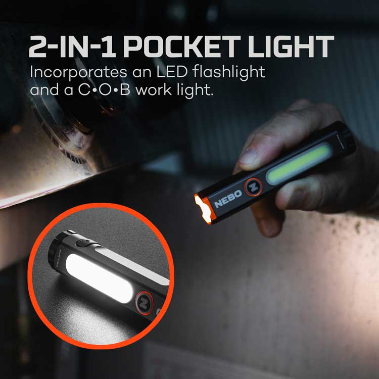Nebo Mini Larry 500 RC Pocket Flashlight - KBM Outdoors