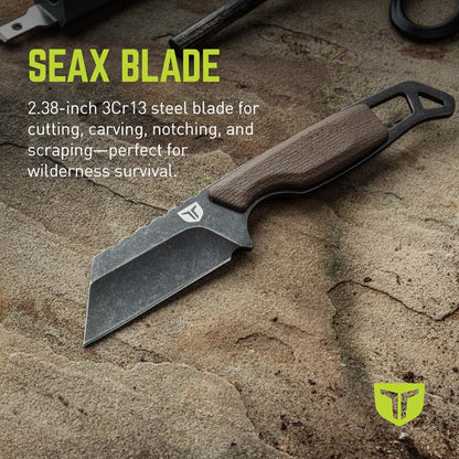 TRUE Nekkid Seax Utility / Black & Flat Dark Earth