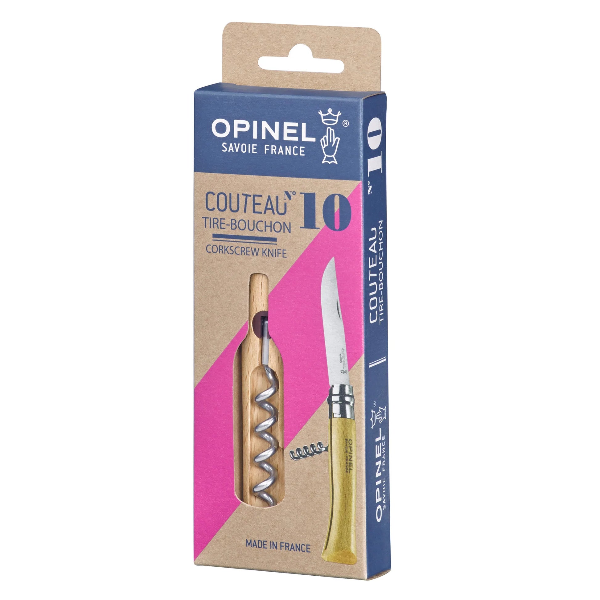 Opinel No.10 Corkscrew Folding Knife - KBM Outdoors