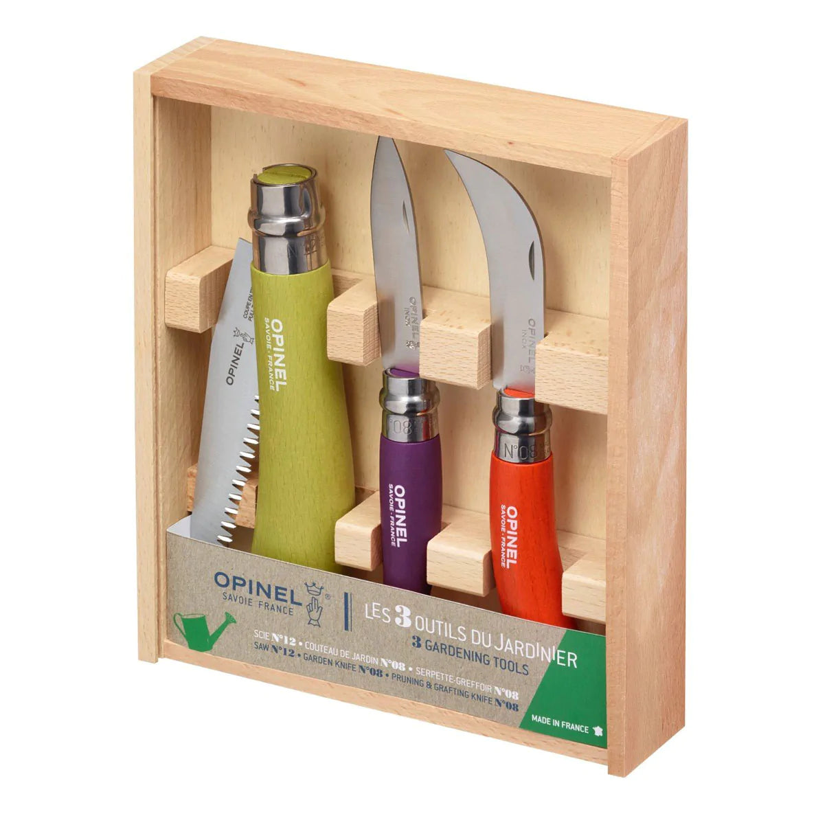 Opinel Stainless & Carbon Steel Garden Knife Trio - 3 Colors - KBM Outdoors