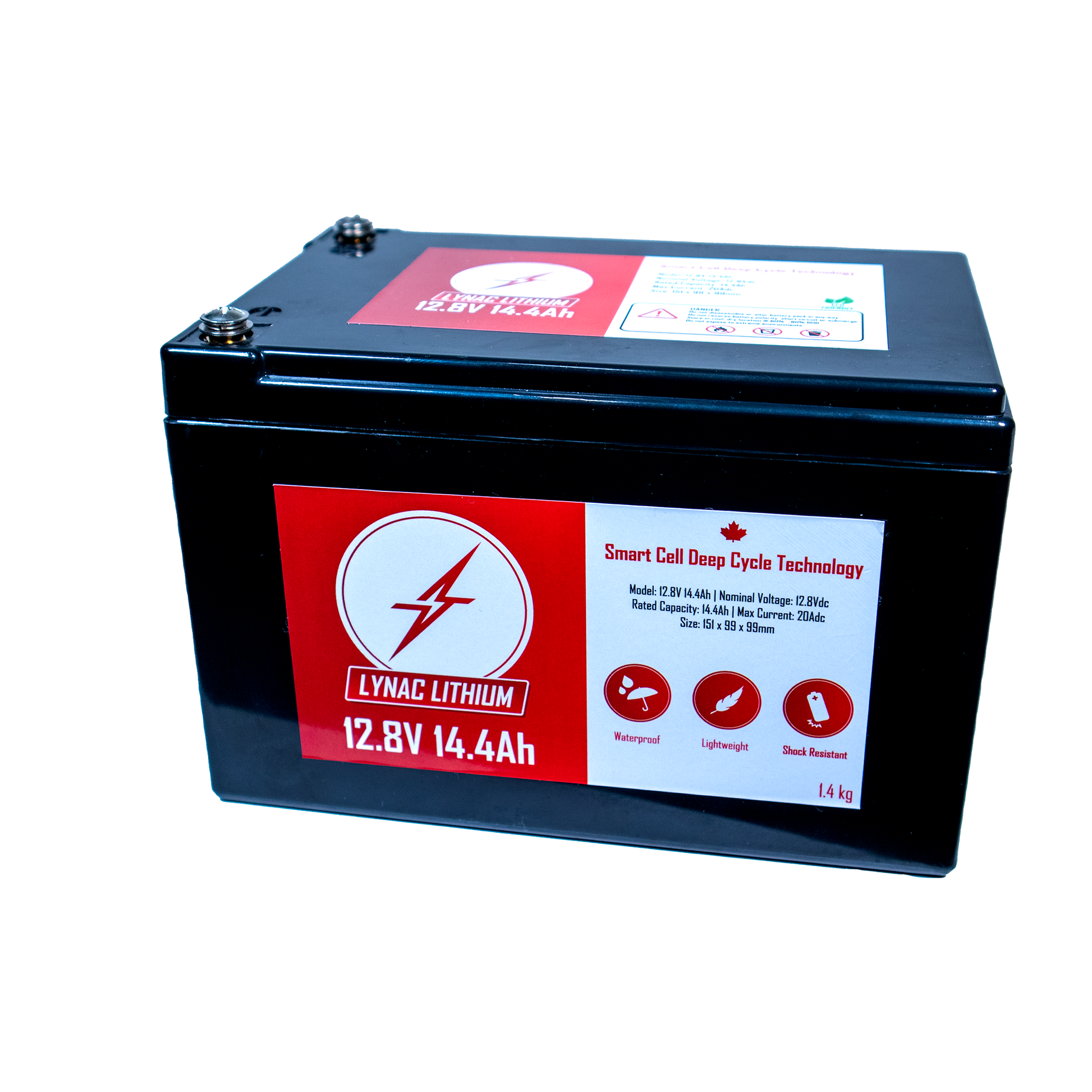 Lynac 12.8V 14.4Ah Lithium Battery - KBM Outdoors