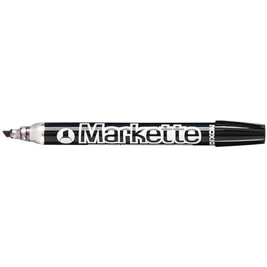 Dixon Markette Permanent Ink Marker, Black, Chisel Tip, 12/BX - KBM Outdoors