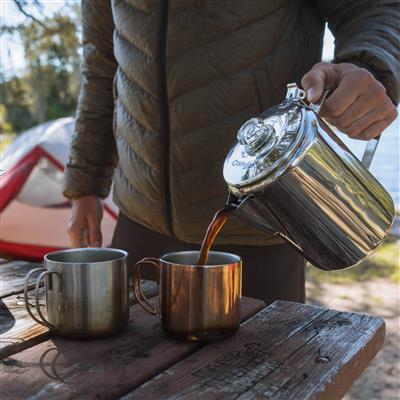 Stainless Steel Coffee Pot 9 Cup - KBM Outdoors