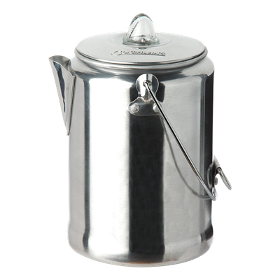 Aluminum Coffee Pot - 9 Cup - KBM Outdoors