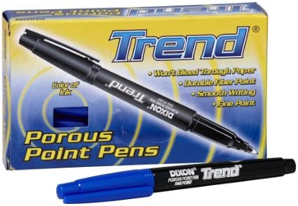 Dixon Trend Porous Fine Point Pen (Various Colours) (12pk) - KBM Outdoors