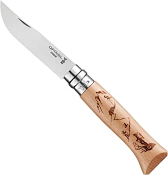 Opinel No. 8 Alpine Adventure Engraved Knives - KBM Outdoors