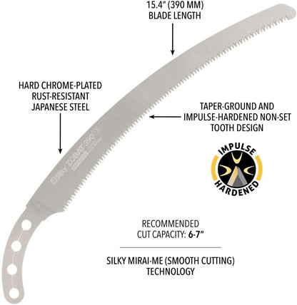 Silky Zubat Hand Saw Replacement Blade 390mm 271-39 - KBM Outdoors