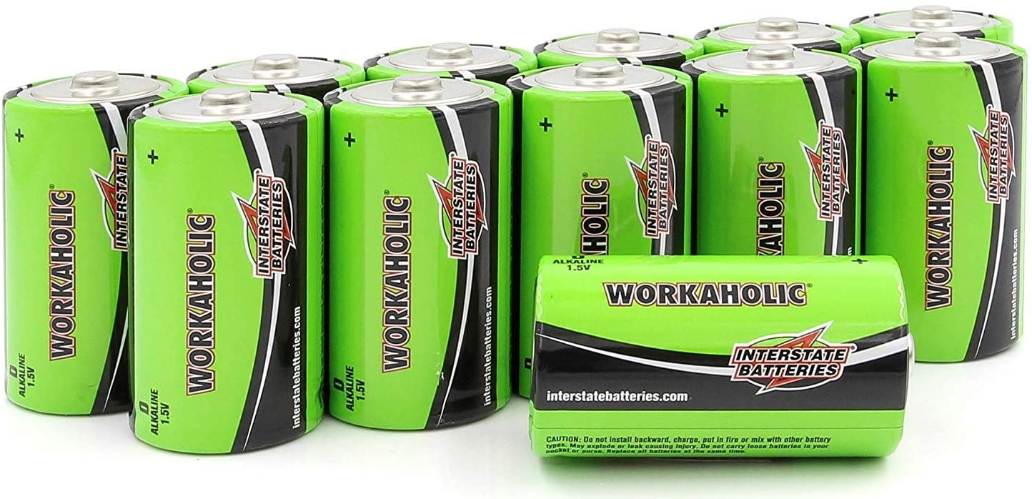 Interstate Batteries D All-Purpose Alkaline Battery 12 Pack - Workaholic (DRY0085) - KBM Outdoors