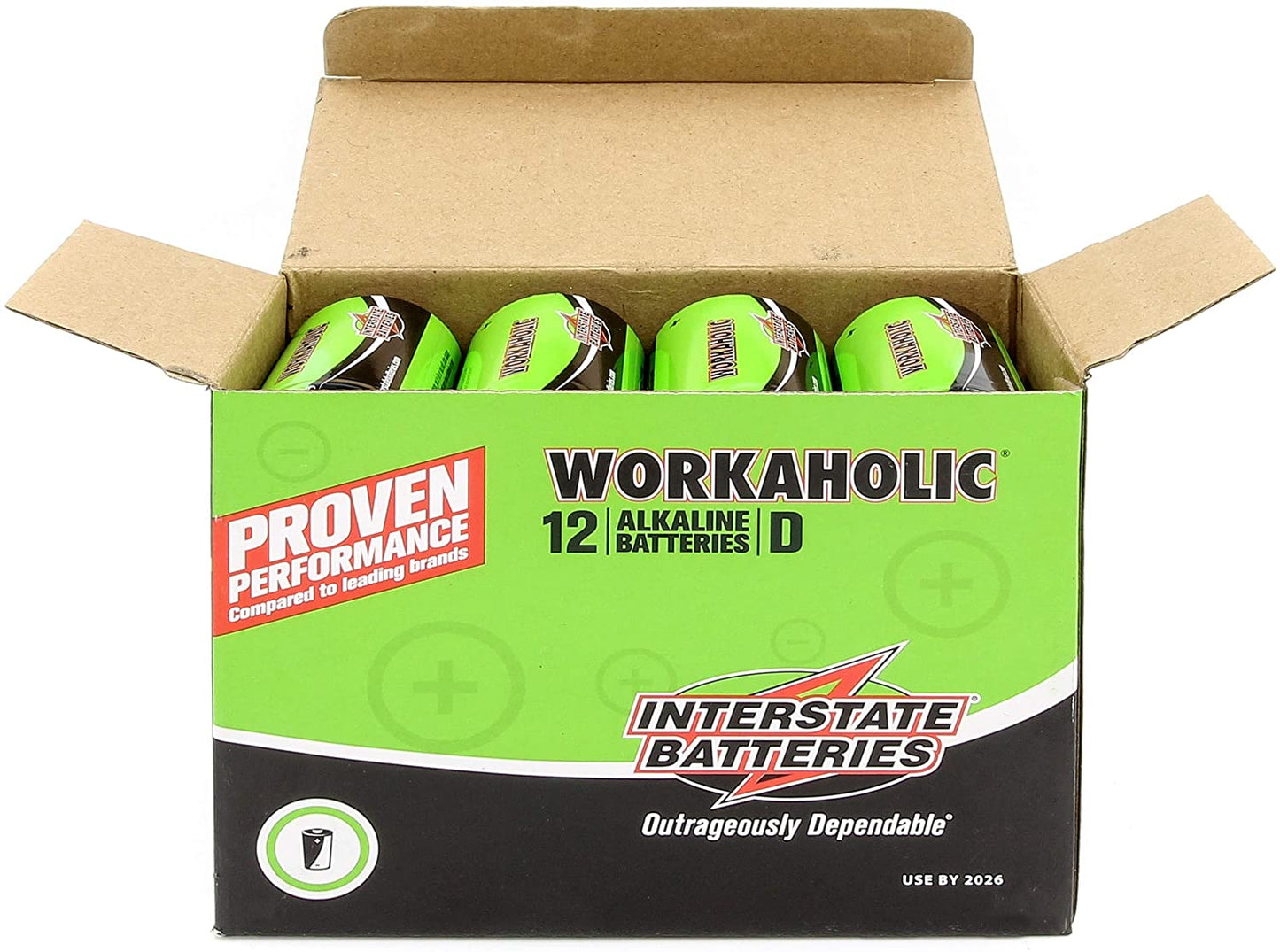 Interstate Batteries D All-Purpose Alkaline Battery 12 Pack - Workaholic (DRY0085) - KBM Outdoors