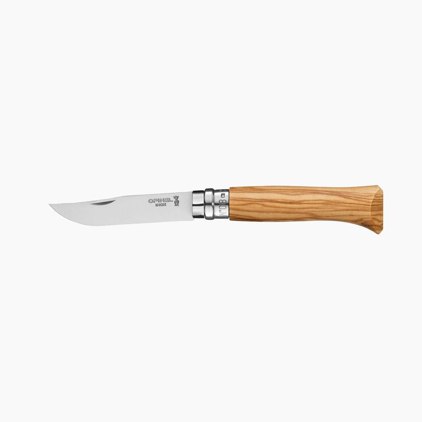 Opinel No. 8 Knives (Various Styles) Oak, Olive or Walnut