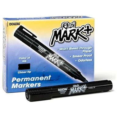 Dixon Redimark+ Permanent Markers BLUE Chisel Tip (12pk) - KBM Outdoors