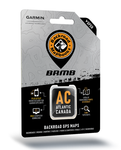 Backroad Mapbooks GPS Maps - SD Card Atlantic Canada - KBM Outdoors