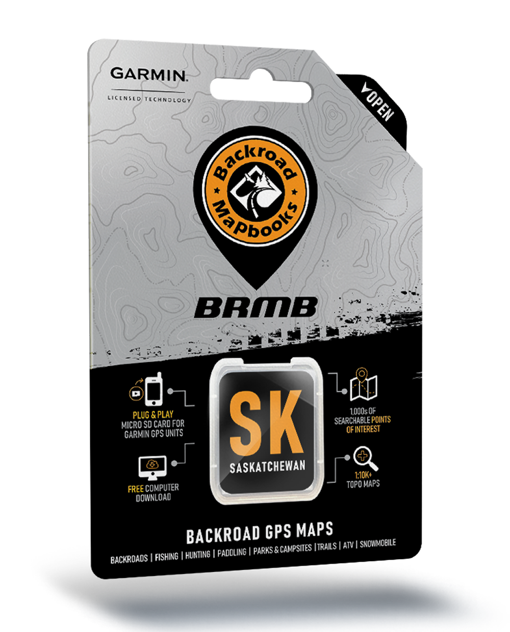 Backroad Mapbooks GPS Maps - SD Card Saskatchewan - KBM Outdoors