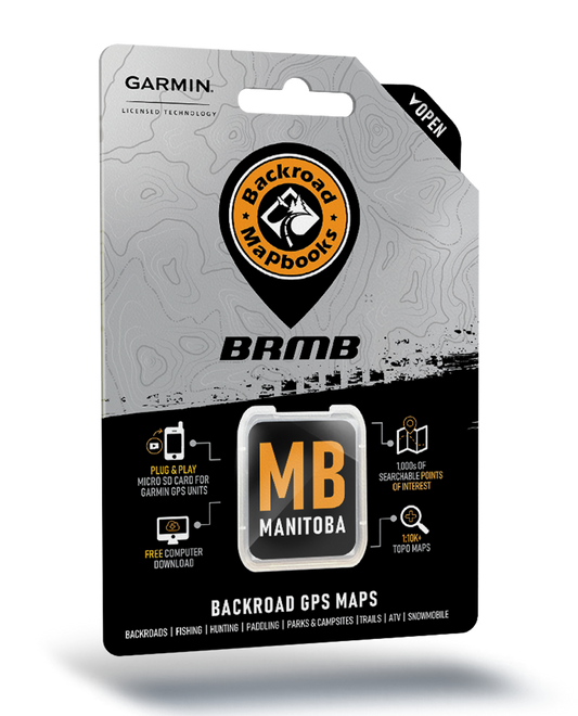Backroad Mapbooks GPS Maps - SD Card Manitoba - KBM Outdoors