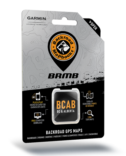 Backroad Mapbooks GPS Maps - SD Card BC & Alberta - KBM Outdoors