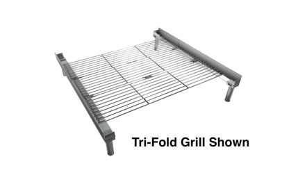 FireSide Pop-Up Pit Tri-Fold portable grilling grates - KBM Outdoors