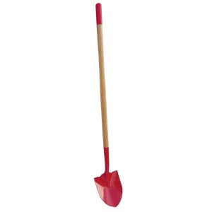 🚨CLEARANCE🚨 Hjusktrom SHOVEL FIRE ROUND POINT RED, WITH 43.3" ASH Hold - KBM Outdoors