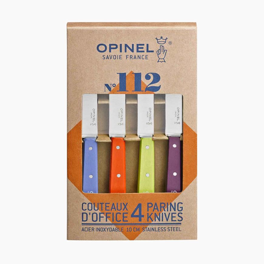 Opinel Box of 4 Paring Knives N°112 Sweet Pop Colours - KBM Outdoors