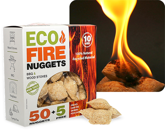 ECO Fire Nuggets (24 Count) For Fire stoves & BBQs - KBM Outdoors