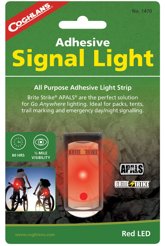 Coghlan's Adhesive signal Light- Red - KBM Outdoors